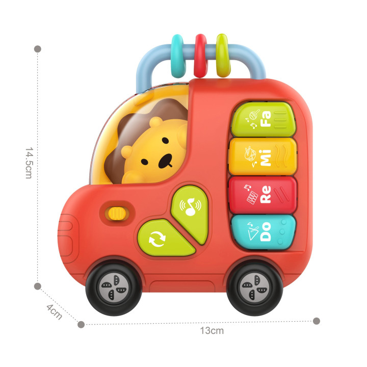 WOOPIE BABY Pianinko Interaktywne Autobus Lew Muzyczne Organki Dźwięki
