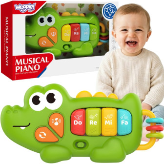 WOOPIE BABY Pianinko Interaktywne Krokodyl Organki Muzyczne Dźwięki Św