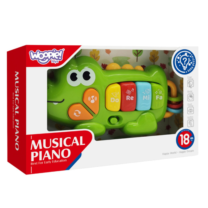 WOOPIE BABY Pianinko Interaktywne Krokodyl Organki Muzyczne Dźwięki Św