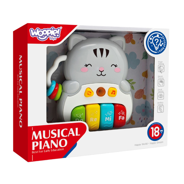 WOOPIE BABY Pianinko Interaktywne Kotek Muzyczne Organki Dźwięki Świat