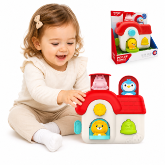 WOOPIE BABY Interaktywny Domek Pop-Up Wyskakujące Zwierzątka Zabawka M