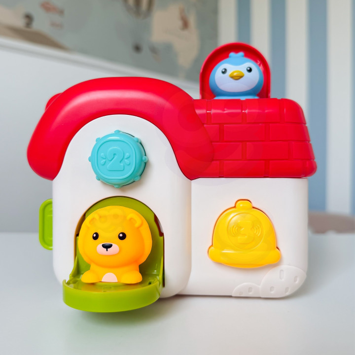 WOOPIE BABY Interaktywny Domek Pop-Up Wyskakujące Zwierzątka Zabawka M