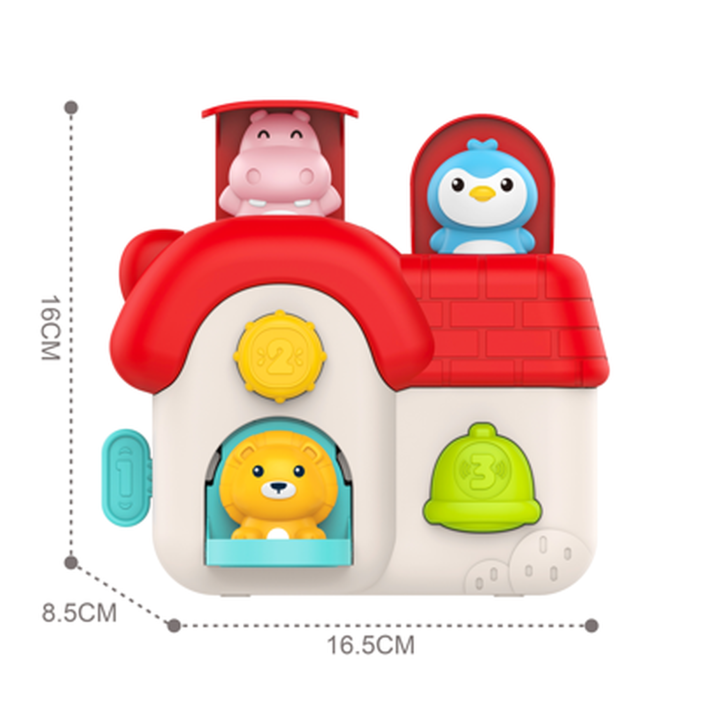 WOOPIE BABY Interaktywny Domek Pop-Up Wyskakujące Zwierzątka Zabawka M