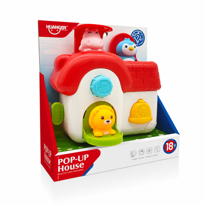 WOOPIE BABY Interaktywny Domek Pop-Up Wyskakujące Zwierzątka Zabawka M