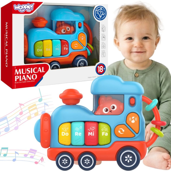 WOOPIE BABY Interaktywne Muzyczne Pianinko Lokomotywa