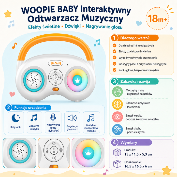 WOOPIE BABY Interaktywny Odtwarzacz Muzyczny