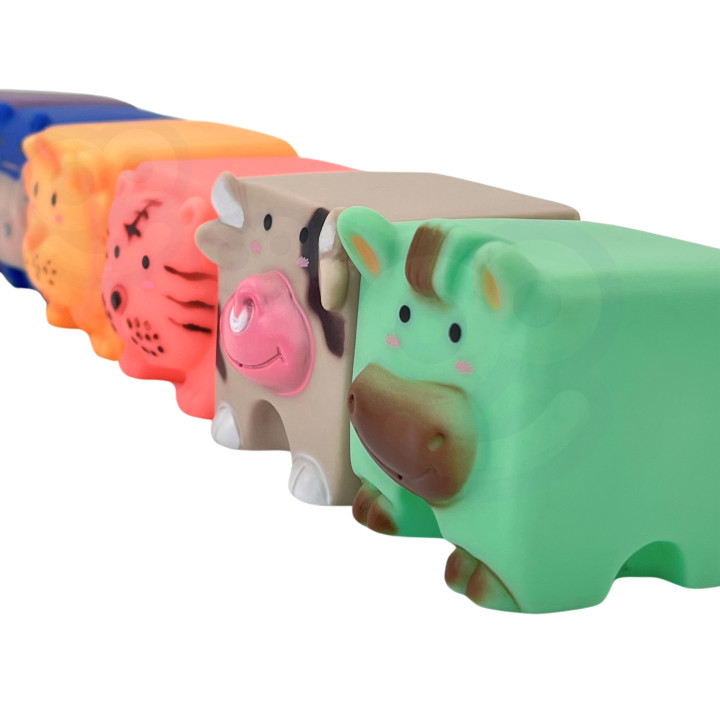 WOOPIE BABY Klocki Sensoryczne Zwierzątka Układanka do Ściskania + Dźw