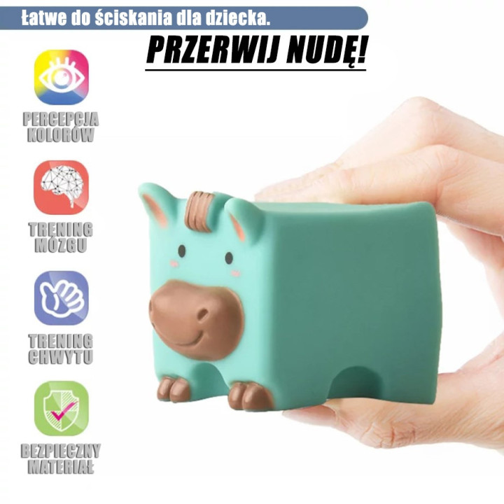 WOOPIE BABY Klocki Sensoryczne Układanka do Ściskania Dźwięk Nauka Lic