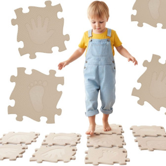 WOOPIE Mata Sensoryczna Ortopedyczna Puzzle Ręce i Nogi 16 el. - Kolor