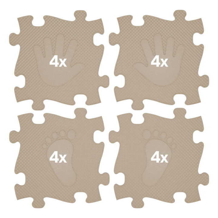 WOOPIE Mata Sensoryczna Ortopedyczna Puzzle Ręce i Nogi 16 el. - Kolor