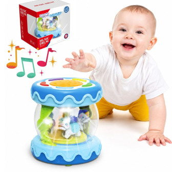WOOPIE BABY Bębenek Pozytywka Projektor 3w1 Zabawka Muzyczna dla Niemo