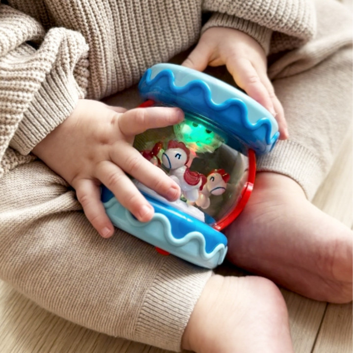 WOOPIE BABY Bębenek Pozytywka Projektor 3w1 Zabawka Muzyczna dla Niemo
