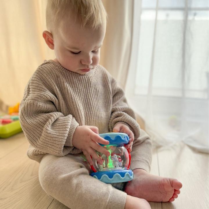 WOOPIE BABY Bębenek Pozytywka Projektor 3w1 Zabawka Muzyczna dla Niemo