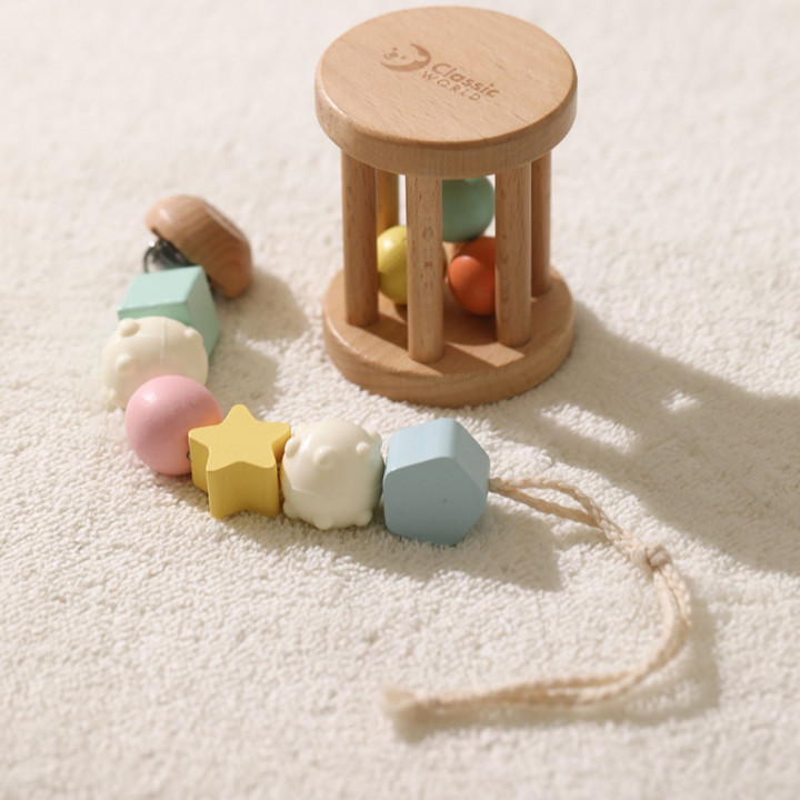 CLASSIC WORLD Prezent dla Niemowlaka Box Baby Shower Gryzak Przytulank