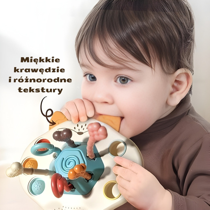 WOOPIE BABY Zabawka Sensoryczna Montessori Gryzak Grzechotka Wielofunk