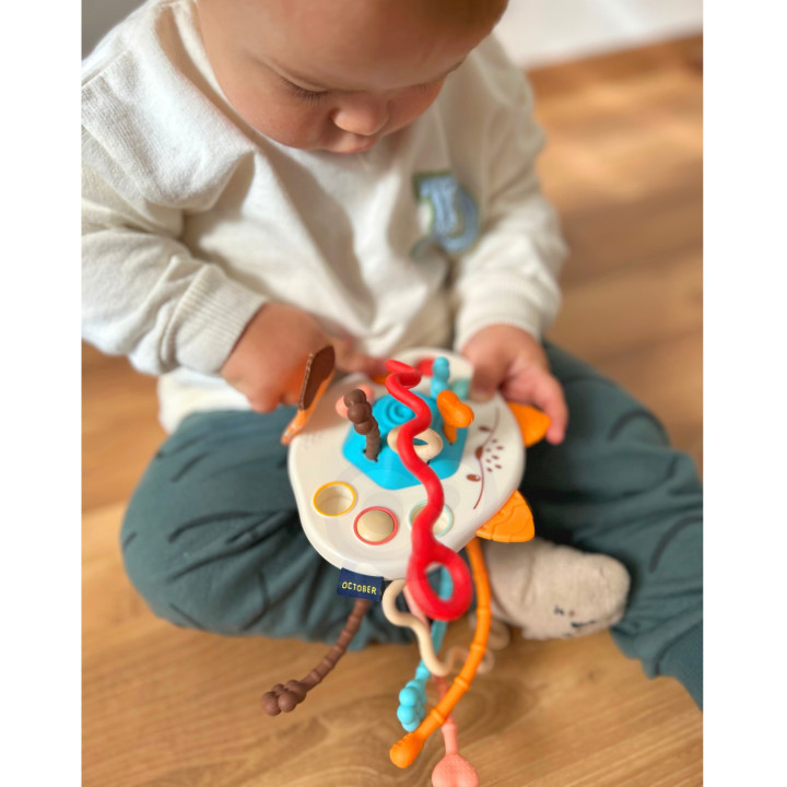 WOOPIE BABY Zabawka Sensoryczna Montessori Gryzak Grzechotka Wielofunk