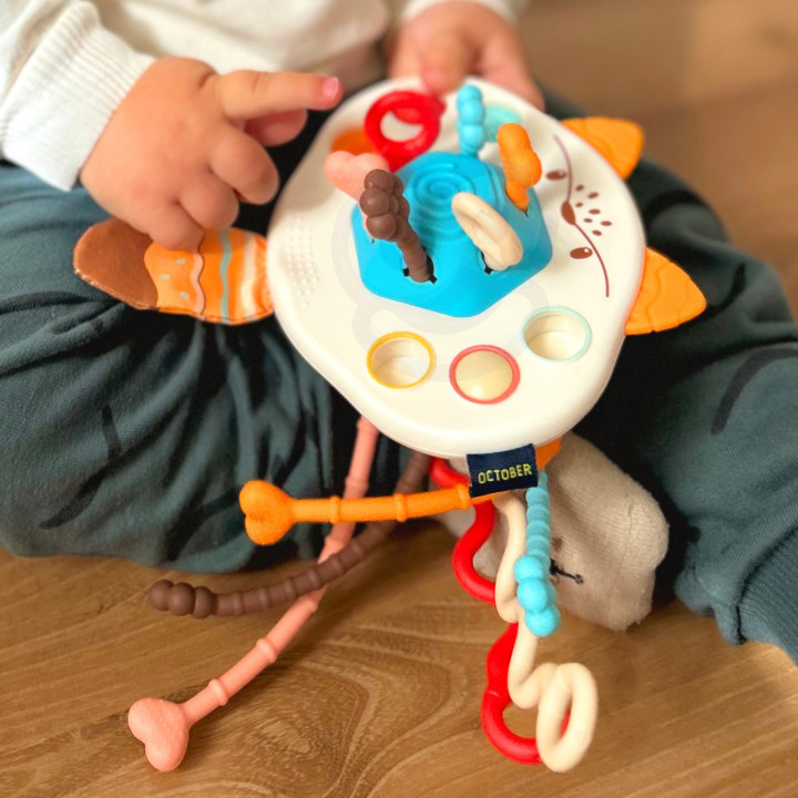 WOOPIE BABY Zabawka Sensoryczna Montessori Gryzak Grzechotka Wielofunk