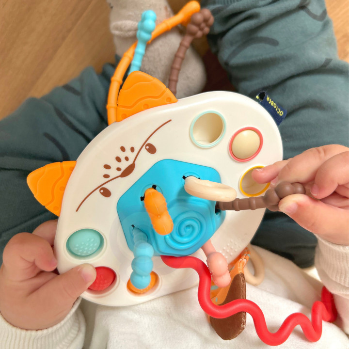 WOOPIE BABY Zabawka Sensoryczna Montessori Gryzak Grzechotka Wielofunk