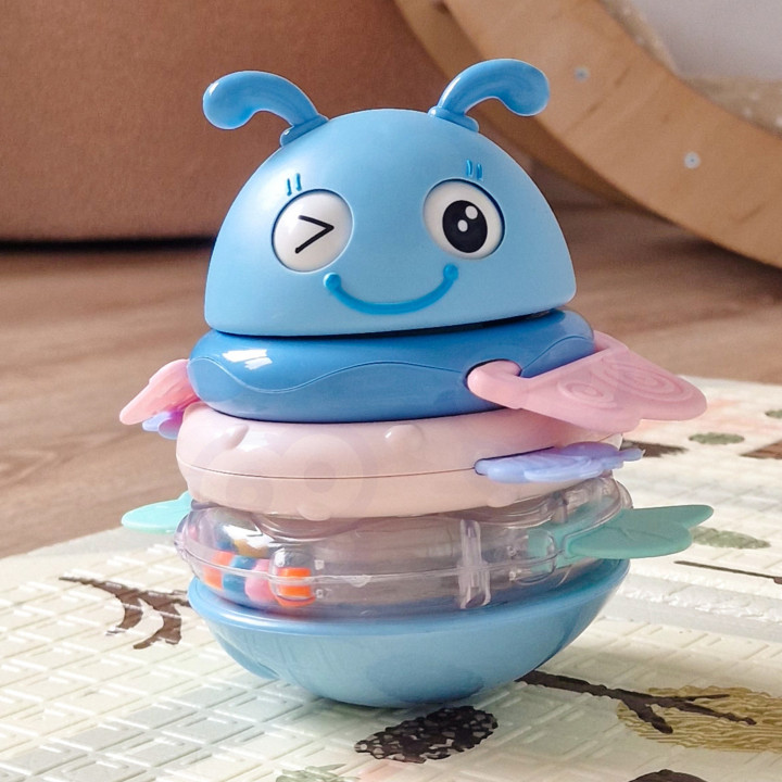 WOOPIE Baby Wańka Wstańka Zabawka Sensoryczna 2w1 Grzechotka Gryzak