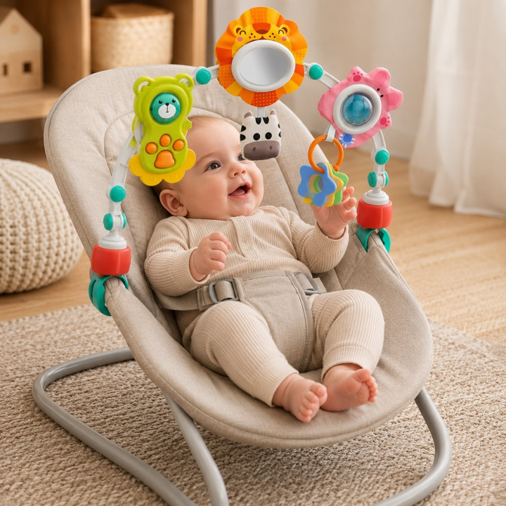 WOOPIE BABY Łuk Sensoryczny Do Łóżeczka I Wózka Zwierzęta Lew Niedźwie