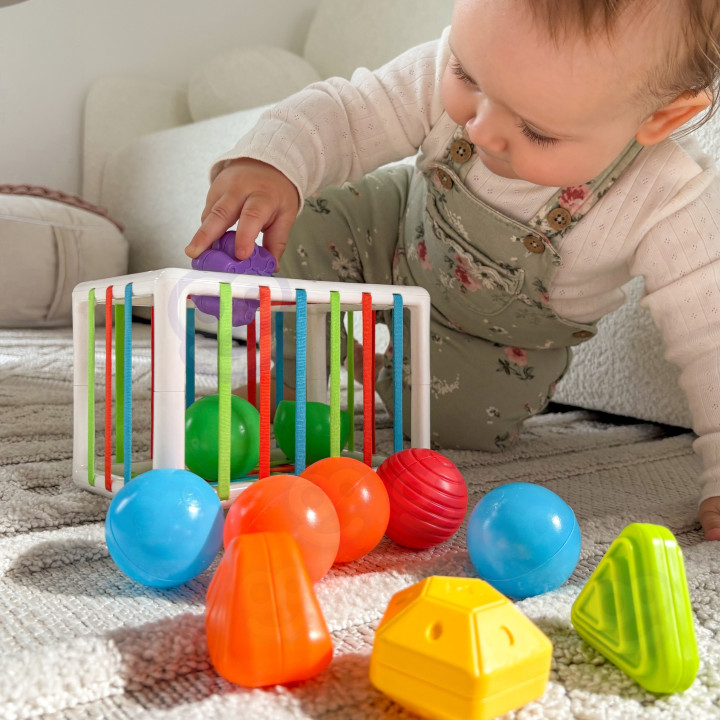 WOOPIE BABY Elastyczna Kostka Sensoryczna Sorter dla Dzieci Kolorowe K