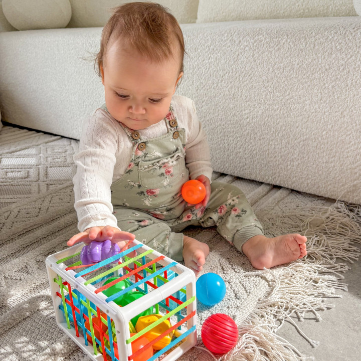 WOOPIE BABY Elastyczna Kostka Sensoryczna Sorter dla Dzieci Kolorowe K