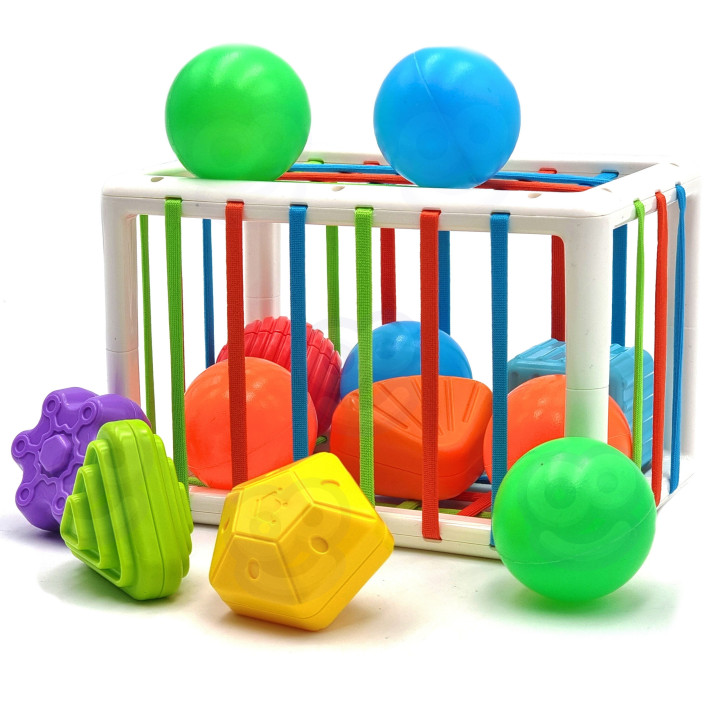 WOOPIE BABY Elastyczna Kostka Sensoryczna Sorter dla Dzieci Kolorowe K