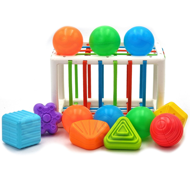 WOOPIE BABY Elastyczna Kostka Sensoryczna Sorter dla Dzieci Kolorowe K