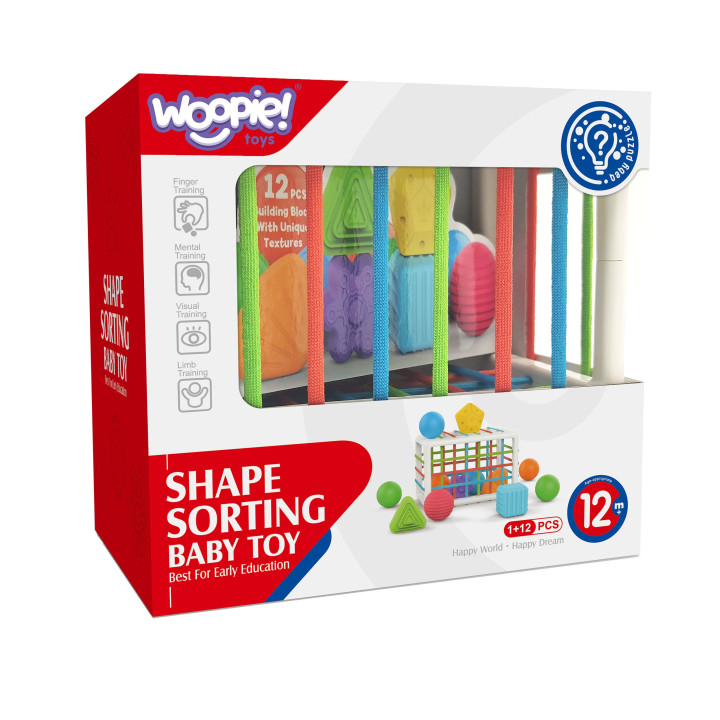 WOOPIE BABY Elastyczna Kostka Sensoryczna Sorter dla Dzieci Kolorowe K