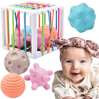 WOOPIE BABY Elastyczna Kostka Sensoryczna Sorter dla Dzieci Zwariowane