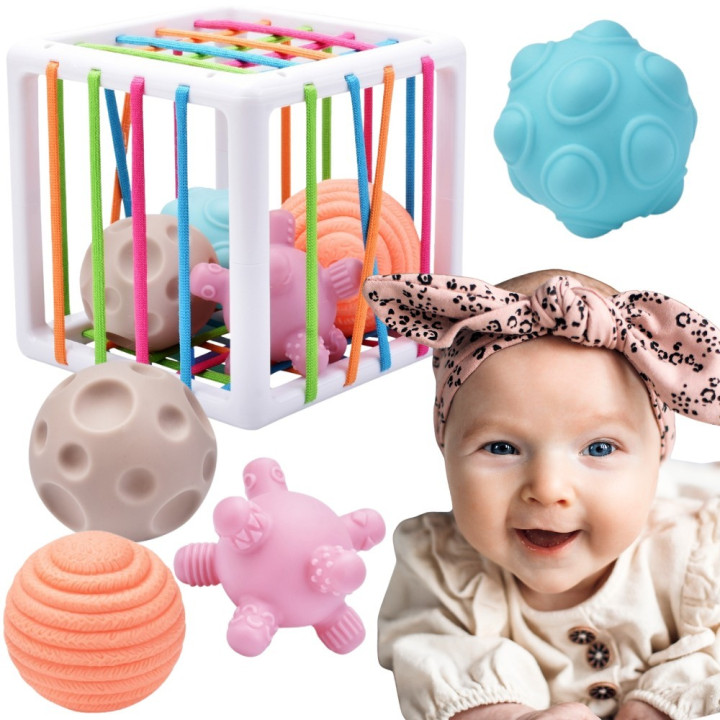 WOOPIE BABY Elastyczna Kostka Sensoryczna Sorter dla Dzieci Zwariowane