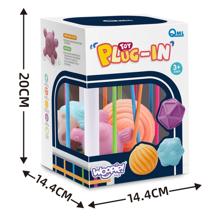 WOOPIE BABY Elastyczna Kostka Sensoryczna Sorter dla Dzieci Zwariowane