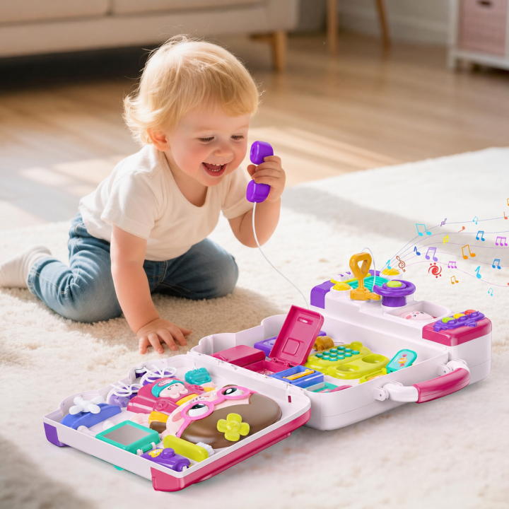 WOOPIE BABY Interaktywna Tablica Manipulacyjna Busy Car Walizka 3w1 Dź