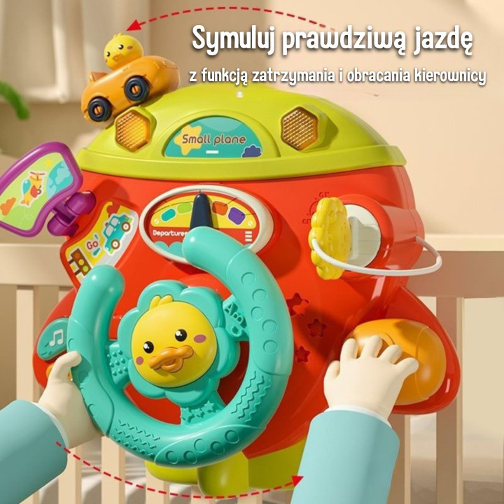 WOOPIE BABY Interaktywna Kierownica Samolot Pojazd na Łózeczko Wózek E