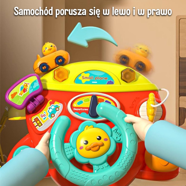 WOOPIE BABY Interaktywna Kierownica Samolot Pojazd na Łózeczko Wózek E