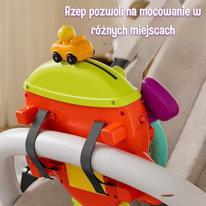 WOOPIE BABY Interaktywna Kierownica Samolot Pojazd na Łózeczko Wózek E