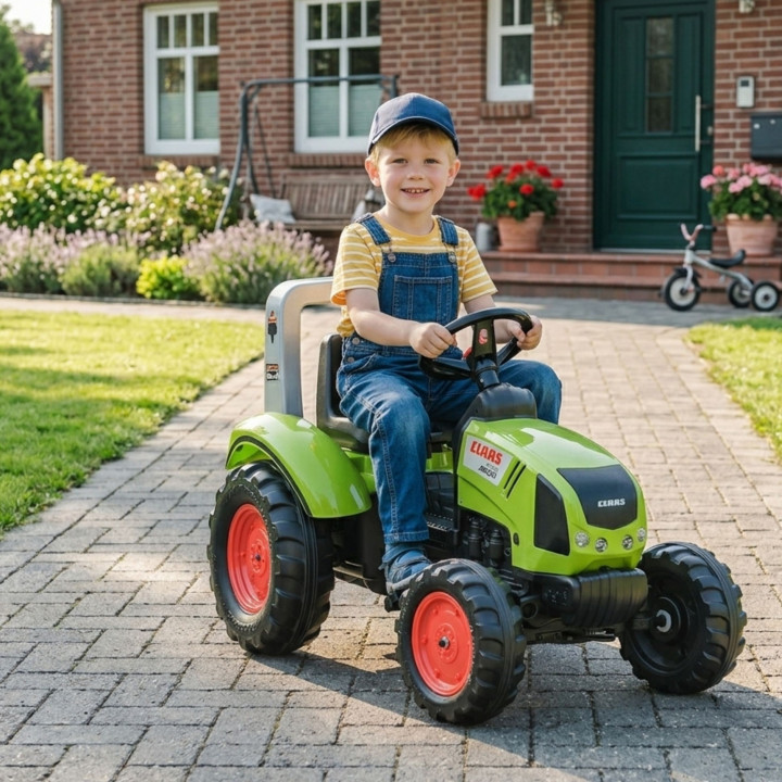 Falk Traktor na Pedały Claas z Przyczepą Duży Ciągnik Zabawka 3+