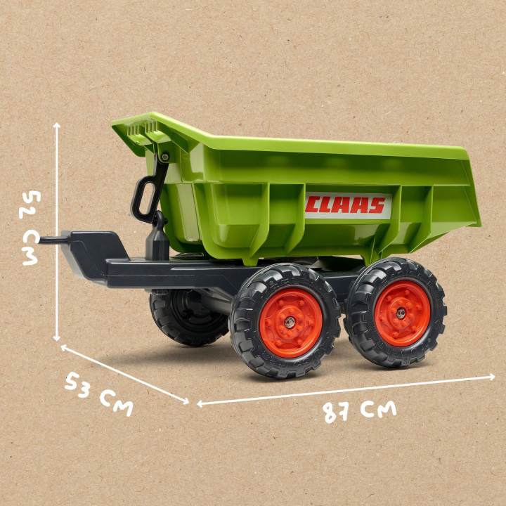 Falk Duża Przyczepka Wywrotka do Traktora Claas R-940C Zielona dla Dzi