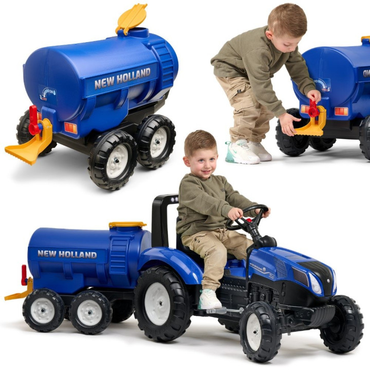 FALK Przyczepa Cysterna Beczkowóz z Kranem New Holland Niebieska 3-7 L