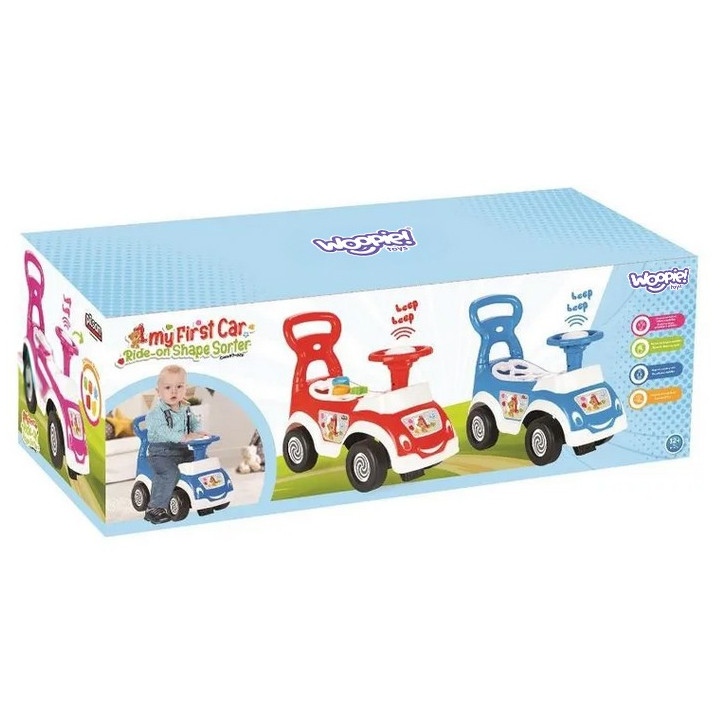 WOOPIE Jeździk 4w1 Sorter Pchacz Chodzik + Klakson Schowek