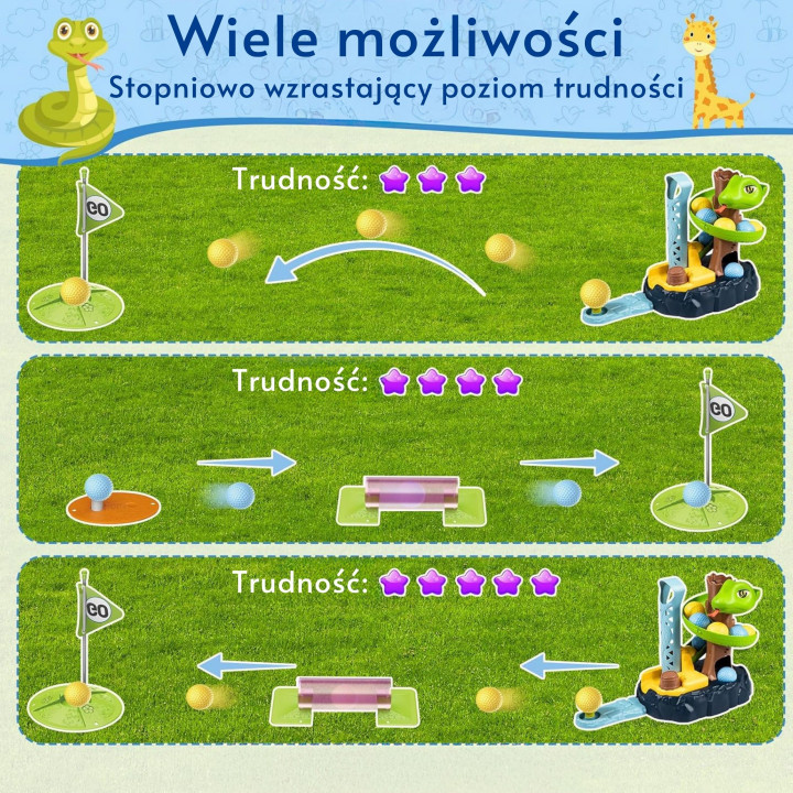 WOOPIE Gra Zręcznościowa Mini Golf SNAKE GOLF